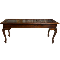 Oude Toonbank, Vitrine-tafel, Sidetable, Pronktafel. L 180cm