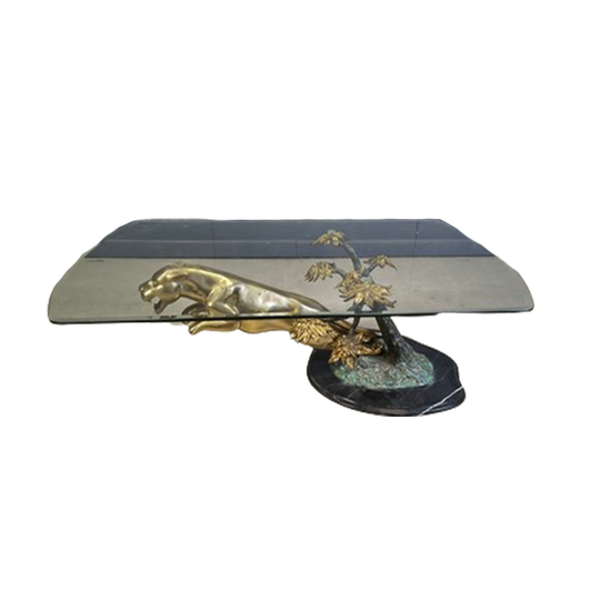 Brass Jaguar Coffee Table, 1970s 1