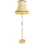 Vintage Vloerlamp Met Een Onyx Marmeren Voet/Details Messing