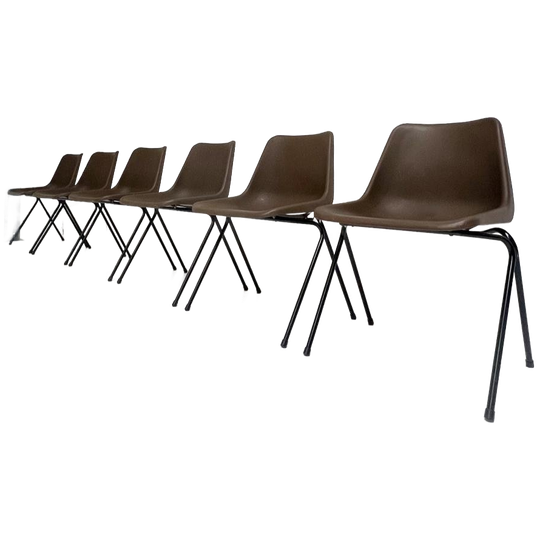 Set Van 6 Polyprop Stoelen Van Robin Day, 1960's 1