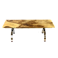Vintage Onyx Salontafel Met Onderstel Van Chroom Gemaakt In De Jaren '70