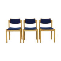 3X Vintage Eetkamerstoel Stapelbaar, 1980S
