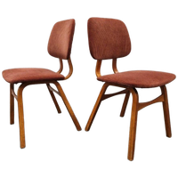 2 Vintage Stoelen Jaren 60 Opnieuw Bekleed Verlours
