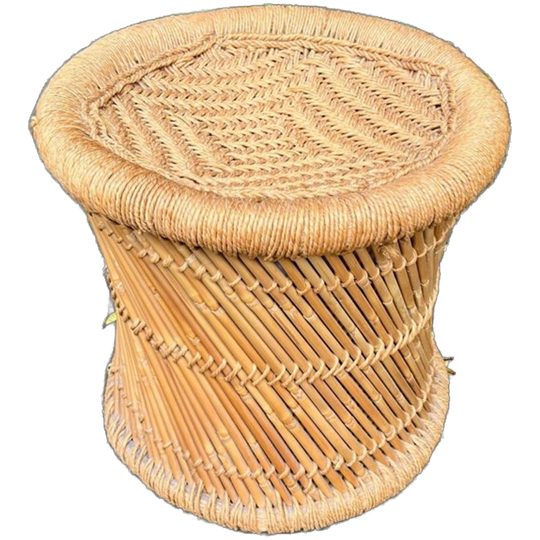 Vintage Bamboe - Jute Krukje/bijzettafeltje 1