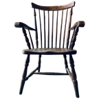 Antieke Windsor Chair. Spijlen Stoel. Origineel. thumbnail 1