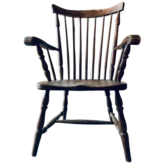 Antieke Windsor Chair. Spijlen Stoel. Origineel. 1