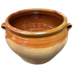 Okergele Geglazuurde Aardewerk Pot Uit Frankrijk thumbnail 1
