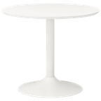 Witte Ronde Tulptafel In Perfecte Staat Doorsnede 90 Cm thumbnail 1