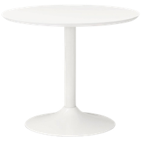 Witte Ronde Tulptafel In Perfecte Staat Doorsnede 90 Cm