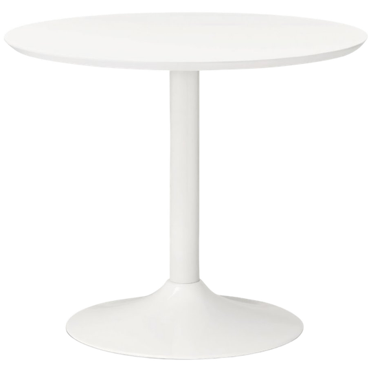 Witte Ronde Tulptafel In Perfecte Staat Doorsnede 90 Cm 1