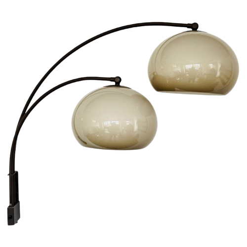 Dijkstra Dubbele Boog Mushroom Wandlamp 1970