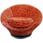 Vintage Draaifauteuil Schommelstoel Bretz Draaistoel Design thumbnail 1