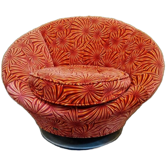 Vintage Draaifauteuil Schommelstoel Bretz Draaistoel Design 1
