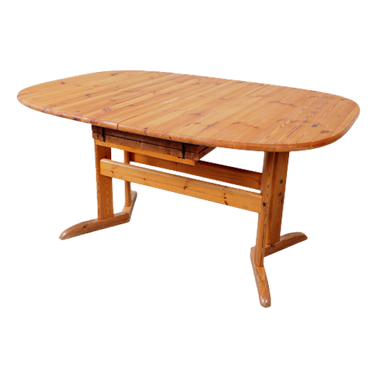 Grote Ovalen Eettafel Uit Denemarken 1980s 1