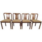 Set 4 Vintage Brutalist Eetkamerstoel ´70 Mid Century Stoel thumbnail 1