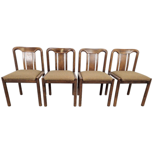 Set 4 Vintage Brutalist Eetkamerstoel ´70 Mid Century Stoel 1