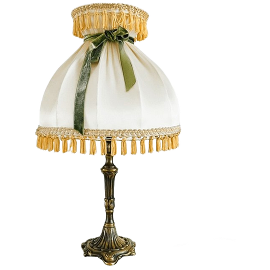 Vintage Italiaanse Tafellamp Messing Barok Rococo Paraplu Kap 1950’s 1