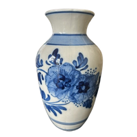 Vaasje Handpainted Blue Flowers Vintage