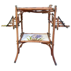 Jaren 60 Etagere Plantentafel Bamboe En Keramiek thumbnail 1
