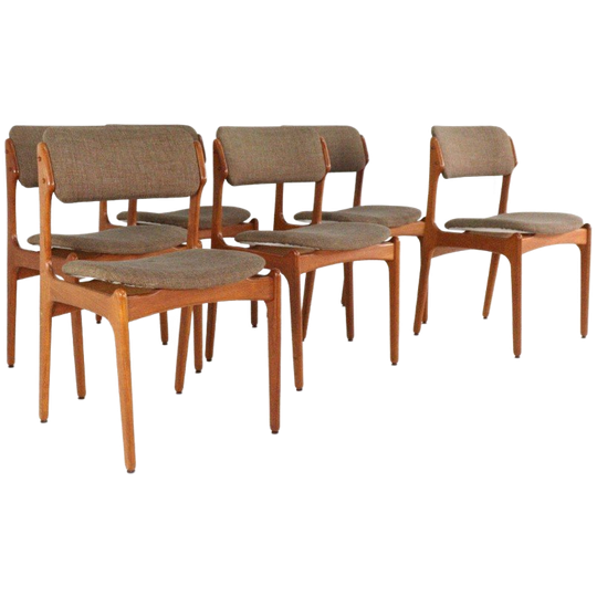 Set 6 Erik Buch Stoelen Vintage Eetkamerstoelen 1