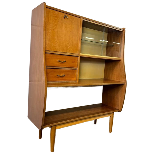 Vintage Houten Vitrinekast / Kast 1