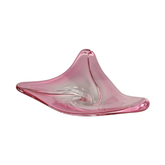 Vintage Roze Glazen Schaal 1