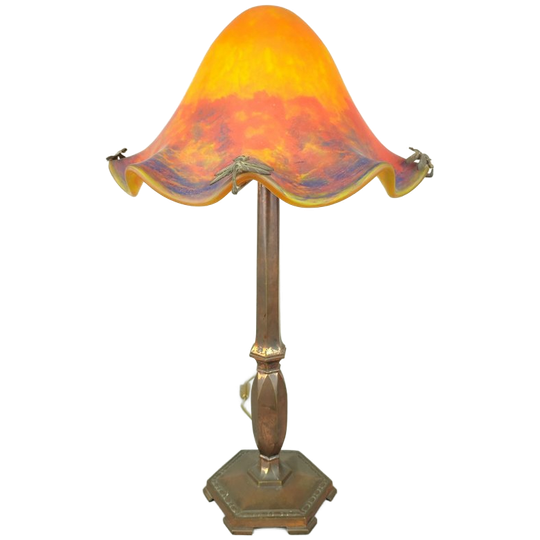 Grote Glaspasta Tafellamp Le Verre Français / Schneider 1