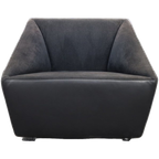 Postmodern Leather Armchair On Wheels By Cor thumbnail 1