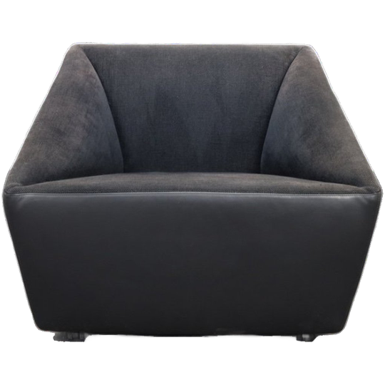 Postmodern Leather Armchair On Wheels By Cor 1