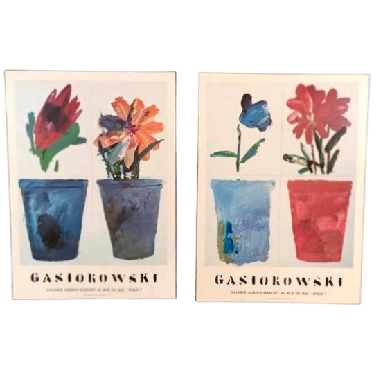 2 X Gerard Gasiorowski Franse Tentoonstellingsposter P/p/s 1