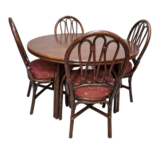 Jaren 70 Manou Eetkamer Set Vintage Eettafel 4 Stoelen 1
