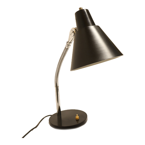 Vintage Bureaulamp Zwart Verstelbaar, Jaren '50