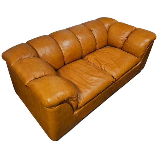 Rare Two Seater Sofa Poltrona Frau / Italian Design By Franco Bresciani / Model Cocker / 1970s / 1