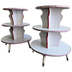 Vintage Ronde Etagere / Winkelrek / Vitrine thumbnail 1