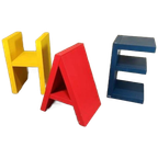 Vintage Set Van Flototto Letters Boekenplanken Pop Art thumbnail 1
