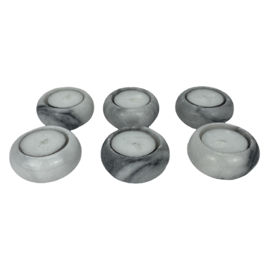 Waxinelichthouders Marmer Set Van 6 | Kerst 1