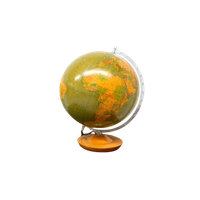Retro Vintage Wereldbol Globe Lamp Tafellamp Voor 1986