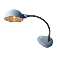 Desk Lamps - Blue/Gray - Brass, Bendable Neck