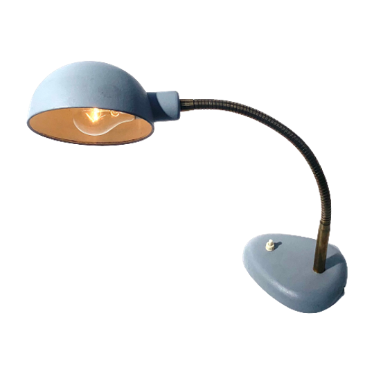 Desk Lamps - Blue/gray - Brass, Bendable Neck 1