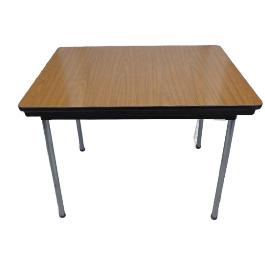 Mooi Bruin Retro Vintage Uitschuifbaar Tafeltje 1