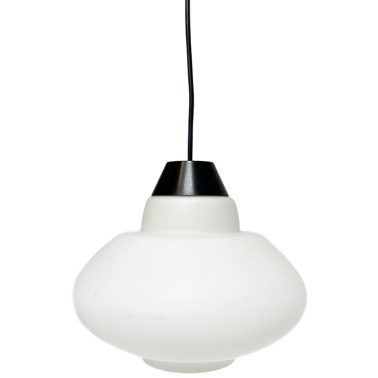 Rond Opaalglazen Plafondlamp Van Philips, 1950's 1