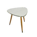 Hoge Bijzettafel Met Grijs Wit Formica Blad, Salontafel thumbnail 1