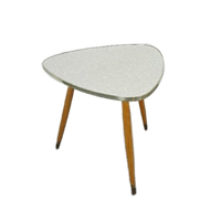 Hoge Bijzettafel Met Grijs Wit Formica Blad, Salontafel