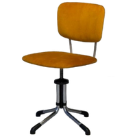 Gispen Burostoel Vintage Design Bureaustoel Geel Ribstof