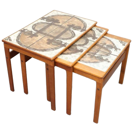 Vintage Set Bijzettafels Nestingtables Ox Art 77 1