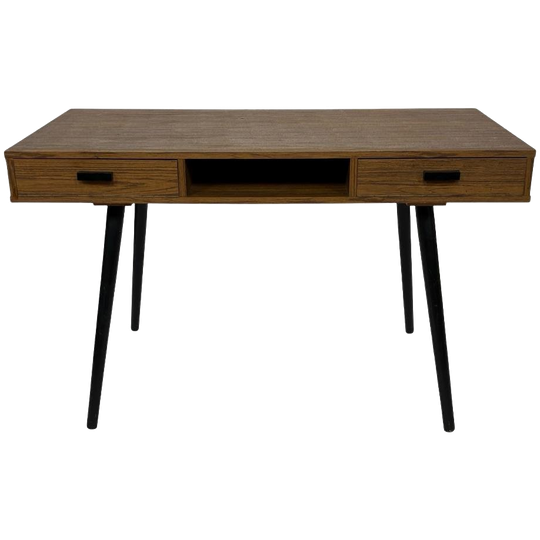 Vintage Bureau Werkplek Compact Jaren 70 Plak Fineer 1