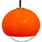 Luigi Massoni For Harvey Guzzini (Marked With Sticker) - Orange Hanging Pendant Lamp (Xl) thumbnail 1