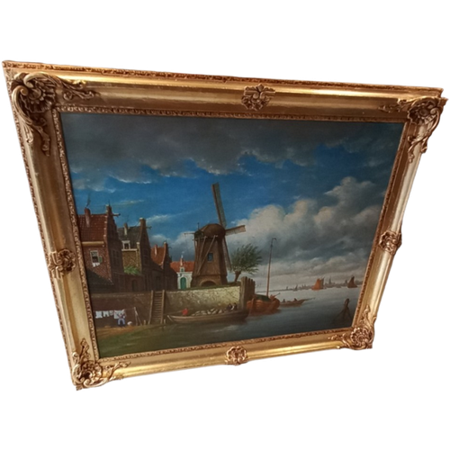 Jan Peypers "Bij Dordrecht" 1871-1950. Groot Werk.