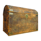 Brocante Zweedse Bruidskist – Leder – 19E Eeuws thumbnail 1