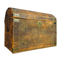 Brocante Zweedse Bruidskist – Leder – 19E Eeuws
